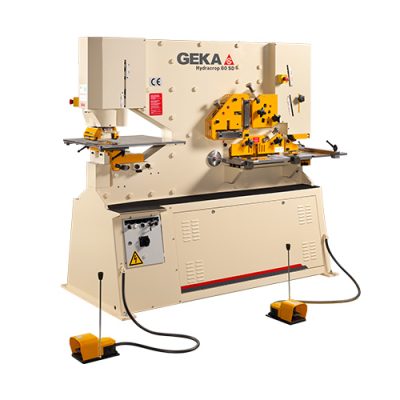 90 Ton New Geka Ironworker Dual Cylinder Model Hydracrop 80/150 SD for sale