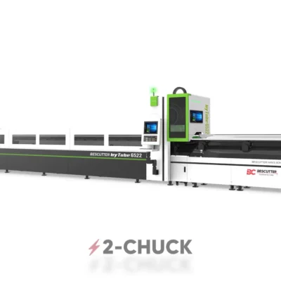 BesCutter 2-Chuck Hytube IPG Fiber Laser Pipe Cutting Machine with auto loading