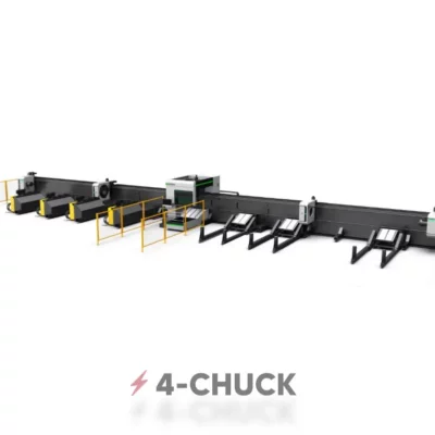 BesCutter Hytube 4-Chuck IPG Fiber Laser Pipe Cutting Machine with auto loading