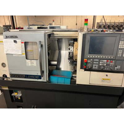17.72" x 19.69" Used Okuma CNC Lathe Model Genos L250E (2014)